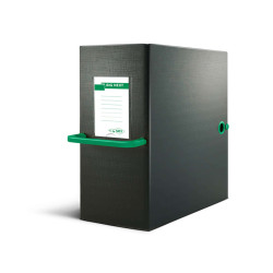 Scatola archivio Big Next - dorso 12 cm - 25 x 35 cm - nero/verde - Sei Rota