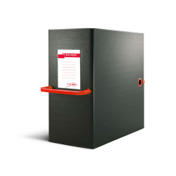 Scatola archivio Big Next - dorso 16 cm - 25 x 35 cm - nero/rosso - Sei Rota