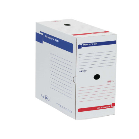 Scatola archivio Memory X150 - 25 x 35 cm - dorso 15 cm - bianco - Sei Rota