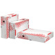 Scatola archivio Speedbox - dorso 8 cm - 35 x 25 cm - bianco e rosso - Esselte