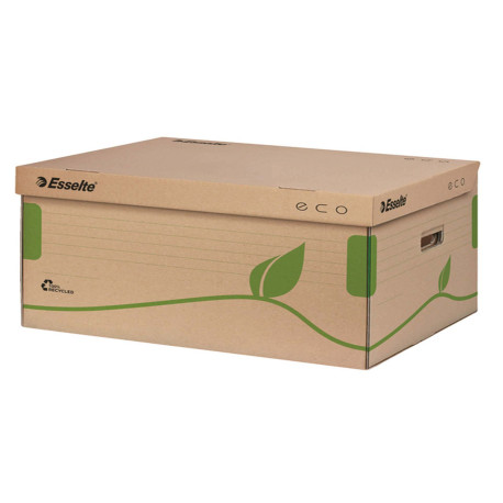 Scatola container EcoBox -  34,5 x 43,9 x 24,2cm - apertura superiore - avana - Esselte