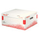 Scatola container Speedbox - Small - 25,2 x 35,5cm -  dorso 19,3 cm - bianco e rosso - Esselte