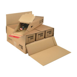 Scatola CP 181 - modulabile per 3/6 bottiglie - 37,5 x 36,5 x 25 cm - cartone - avana - ColomPac