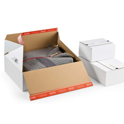 Scatola e-commerce - per spedizioni - 30,6 x 18,6 x 12,7 cm - cartone - bianco - ColomPac
