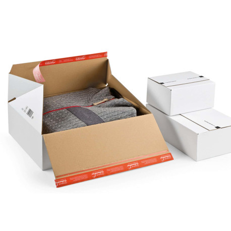 Scatola e-commerce - per spedizioni - 30,6 x 18,6 x 12,7 cm - cartone - bianco - ColomPac