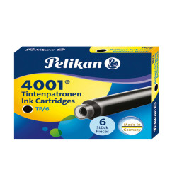 Cartucce inchiostro 4001 (TP/6) -  lunghezza 39mm - nero - Pelikan  - conf. 6 pezzi