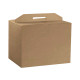 Scatola panettone + bottiglia - liscio - 33 x 25 x 35 cm - avana - Scotton