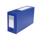 Scatola per archivio box - con bottone - 25 x 33 cm - dorso 10 cm - blu - Exacompta