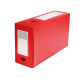Scatola per archivio box - con bottone - 25 x 33 cm - dorso 10 cm - rosso - Exacompta