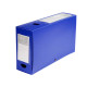 Scatola per archivio box - con bottone - 25 x 33 cm - dorso 8 cm - blu - Exacompta