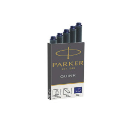 Cartucce standard inchiostro Quink - lunghezza 75 mm - blu - Parker - scatola 5 pezzi