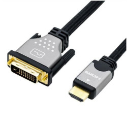 CAVO HDMI/DVI 24+1 DUAL LINK M/M NERO/SILVER MT .3