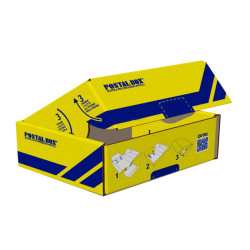 Scatola spedizioni Postal Box - XL - 48 x 30 x 21 cm - giallo/blu - Blasetti