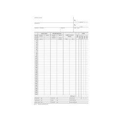 Scheda orologio presenze (controllo mensile) - cartoncino da 275 gr - 22,5 x 10,4 cm - DU158000000 - Data Ufficio - conf. 100 p