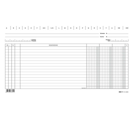 Schede - 3 colonne - 17 x 24 cm orizzontale - Edipro - conf. 100 pezzi