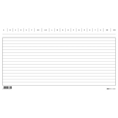 Schede in cartoncino rigate - 17 x 24 cm orizzontale - Edipro - conf. 100 pezzi