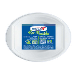 Scodella riutilizzabile - rotonda - diametro 17 cm - 630 ml - PS reuse - bianco - Dopla - conf. 20 pezzi