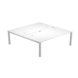 Scrivania Agorà a 2 postazioni contrapposte - 120 x 168 x 72,5 cm - bianco