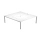 Scrivania Agorà a 2 postazioni contrapposte - 160 x 168 x 72,5 cm - bianco