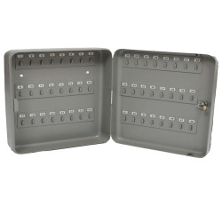 Cassetta portachiavi da muro - 30 x 24 x 7 cm - 48 posti - grigio antracite - Metalplus