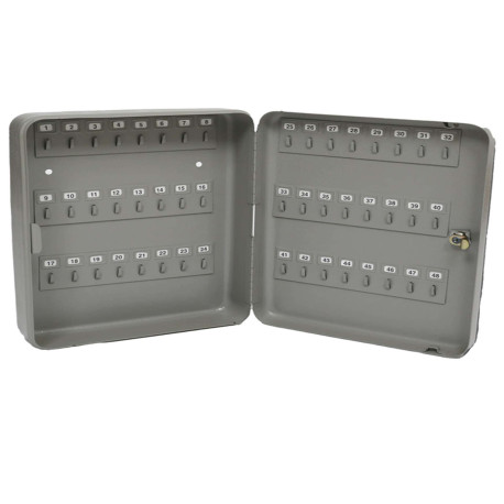 Cassetta portachiavi da muro - 30 x 24 x 7 cm - 48 posti - grigio antracite - Metalplus
