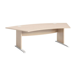 Scrivania Agorà Direction - fianchi pannello - piedi in metallo - 190 x 96 x 73 cm - rovere