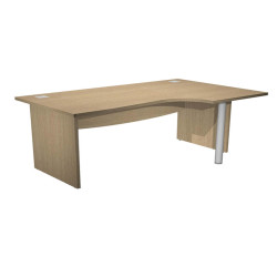 Scrivania Agorà Direction Compact - DX - fianco pannello - L 180 cm - rovere