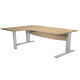 Scrivania Agorà Direction Compact - SX - fianco a L in metallo - L 180 cm - rovere