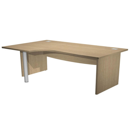 Scrivania Agorà Direction Compact - SX - fianco pannello - L 180 cm - rovere