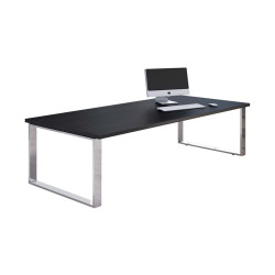 Scrivania direzionale Prestige Metal - 180 x 90 x 74 cm - nero venato