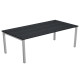 Scrivania Easy Plus - lineare - 140 x 80 x 72,5 cm - nero venato