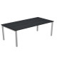 Scrivania Easy Plus - lineare - 160 x 80 x 72,5 cm - nero venato