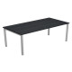 Scrivania Easy Plus - lineare - 180 x 80 x 72,5 cm - nero venato