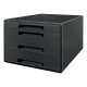 Cassettiera a cubo Leitz Recycle - 4 cassetti - 28,7 x 27 x 36,3 cm - nero - Leitz