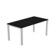 Scrivania Easy Plus - per smartworking - 120 x 60 x 72,5 cm - nero venato frassino