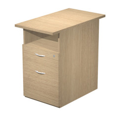Cassettiera Easy - 1 cassetto + 1 classificatore - con ruote - 41,8 x 52 x 59,5 cm - rovere