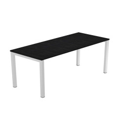 Scrivania Easy Plus - per smartworking - 140 x 60 x 72,5 cm - nero venato frassino