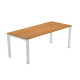 Scrivania Easy Plus - per smartworking - 140 x 60 x 72,5 cm - noce chiaro