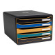 Cassettiera Big Box Plus NeoDeco -  5 cassetti - 34,7 x 27,8 x 26,7 cm - multicolore - Exacompta