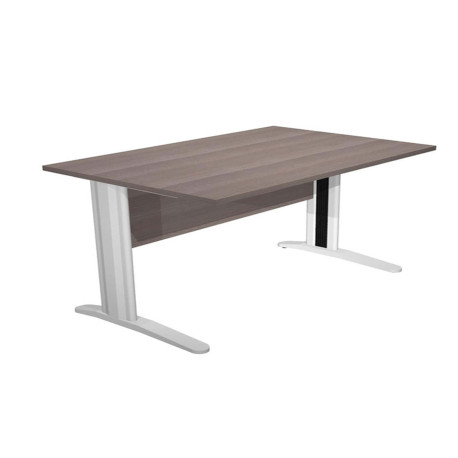 Scrivania lineare Easy - 120 x 80 x 72 cm - Frassino toscano/grigio cromato