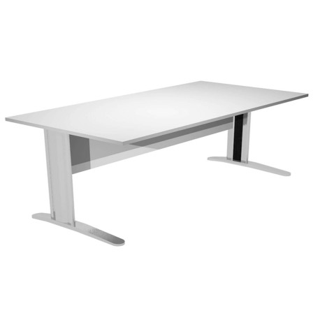 Scrivania lineare Easy - 120 x 80 x 72 cm - Grigio/grigio cromato