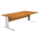 Scrivania lineare Easy - 120 x 80 x 72 cm - Noce chiaro/grigio cromato
