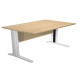 Scrivania lineare Easy - 120 x 80 x 72 cm - Rovere/grigio cromato