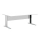 Scrivania lineare Easy - 140 x 80 x 72 cm - Bianco/grigio cromato