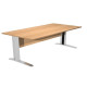 Scrivania lineare Easy - 160 x 80 x 72 cm - Faggio/grigio cromato