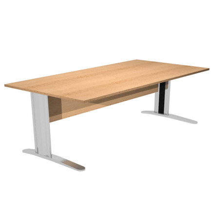 Scrivania lineare Easy - 160 x 80 x 72 cm - Faggio/grigio cromato
