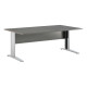 Scrivania lineare Easy - 160 x 80 x 72 cm - Frassino toscano/grigio cromato