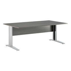 Scrivania lineare Easy - 160 x 80 x 72 cm - Frassino toscano/grigio cromato