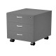 Cassettiera Essence - 3 cassetti - con ruote - 41,5 x 49,5 x 57,6 cm - Antracite