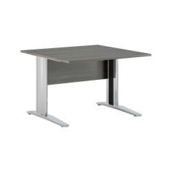 Scrivania lineare Easy - 80 x 80 x 72 cm - Frassino toscano/grigio cromato